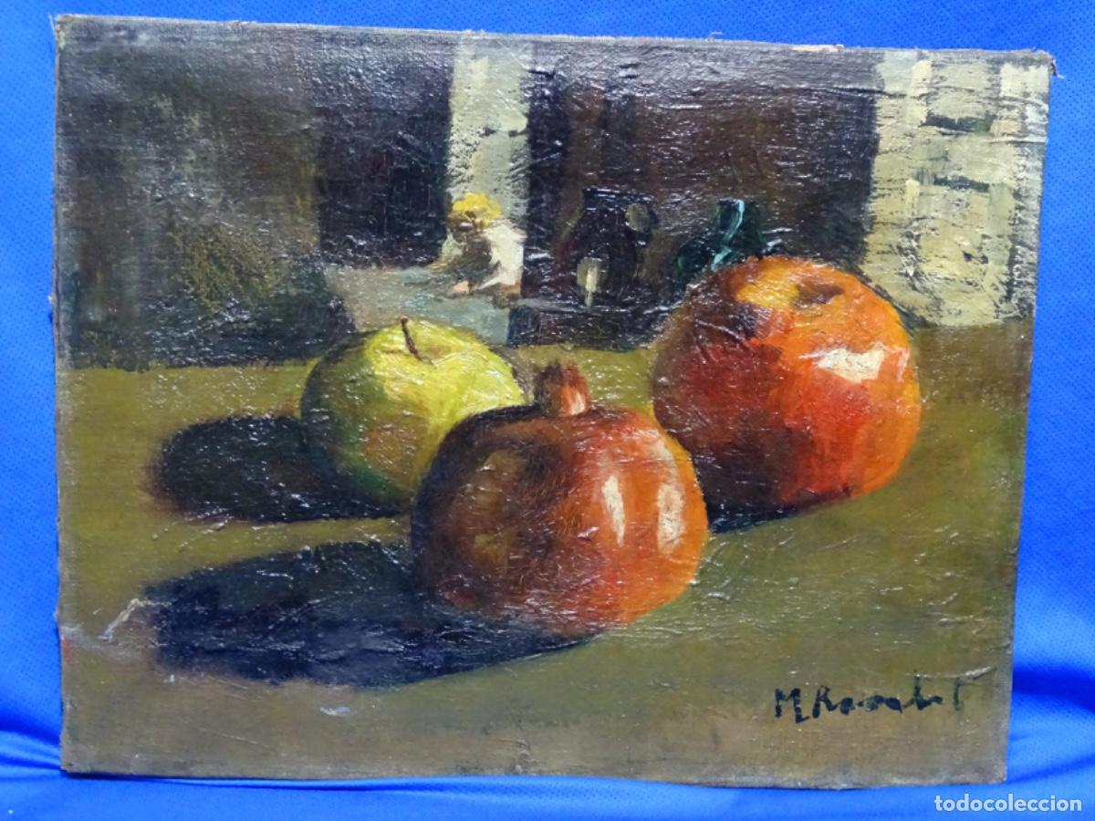 Arte: &Oacute;LEO SOBRE TELA FIRMA I,EGIBLE. ESCUELA CATALANA. BODEGON.