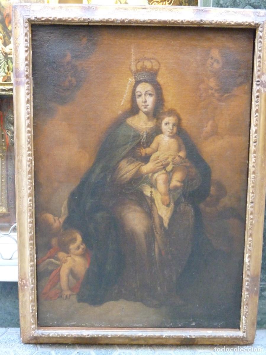 Arte: Virgen del Rosario siglo XVII-XVIII