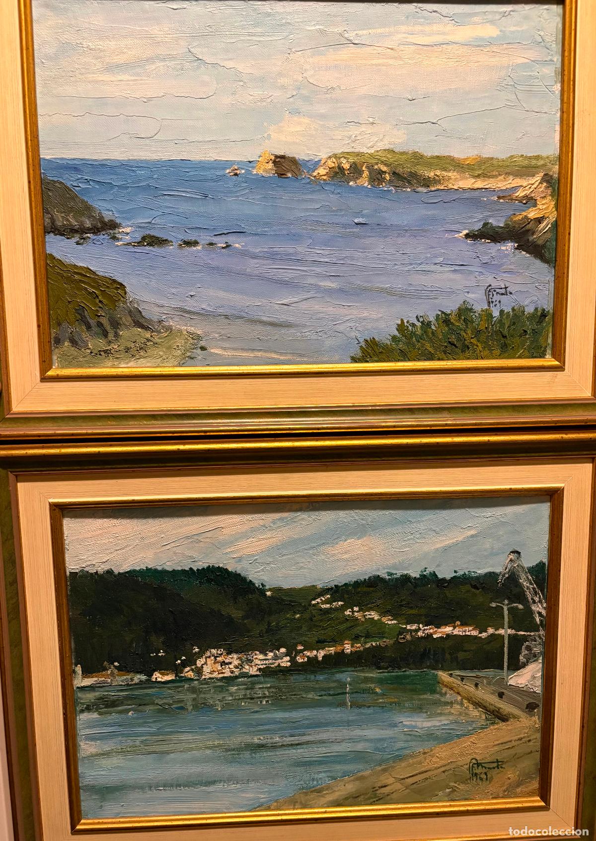 Arte: Pareja de paisajes ferrolanos. Firmados.