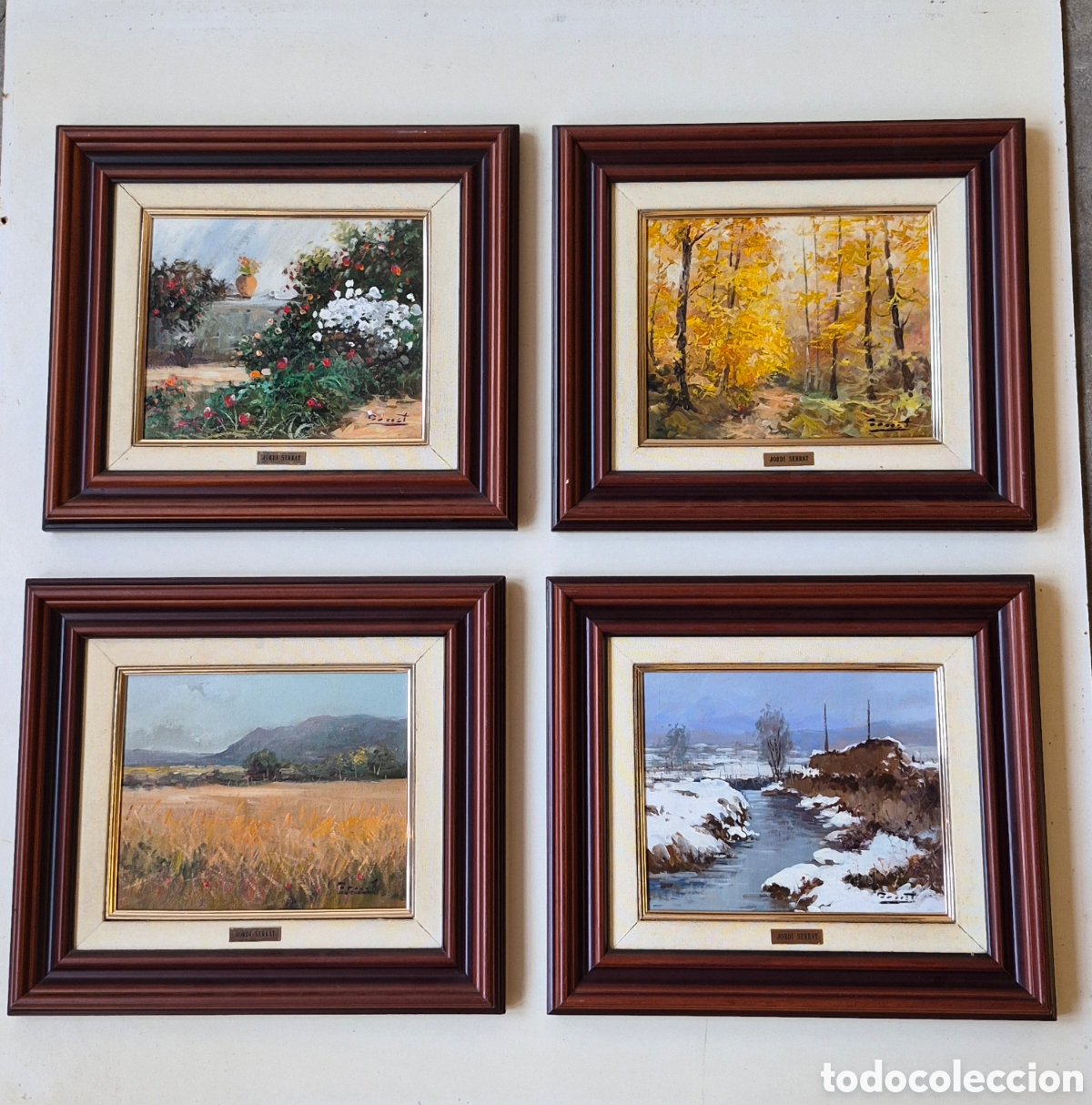 Arte: Jordi serrat, lote de 4 oleos/ tablex. Bonitos Paisajes. Firmados