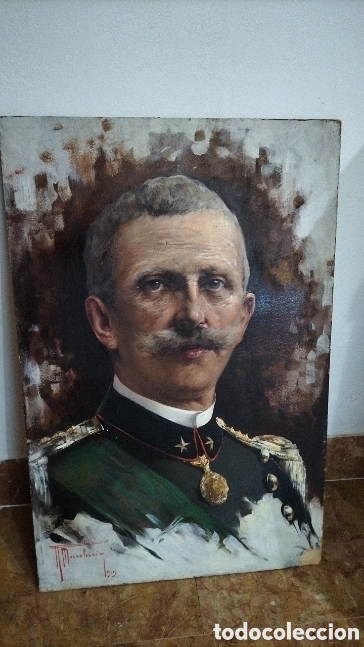 Arte: 4 dipinti di Casa Savoia pittore A Marchisio 1919