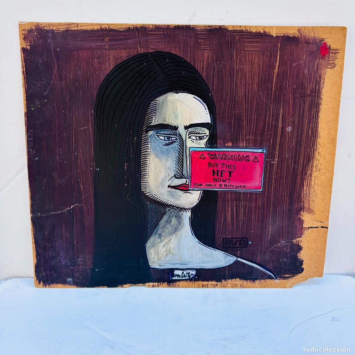 Arte: ARTE URBANO CONTEMPORANEO ACRILICO SOBRE TABLEX 58 x 50 cm , BERLIN 2021