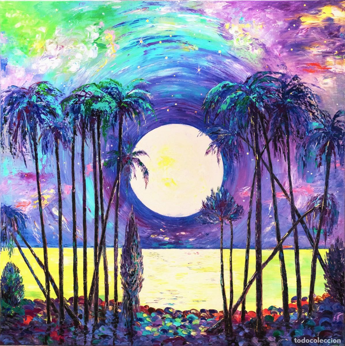 Arte: Cuadro Moon over Costa Brava