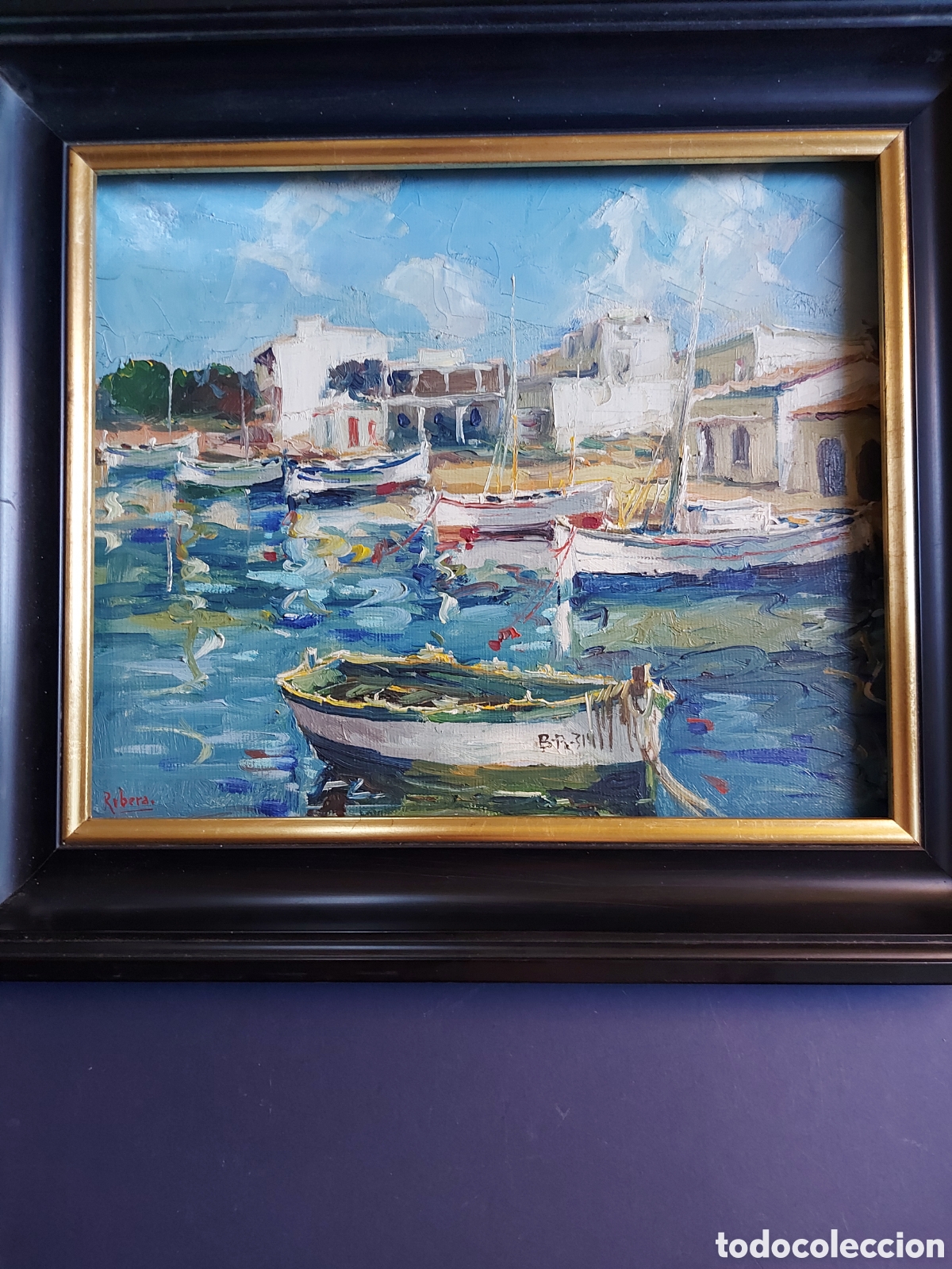 Arte: RIBERA VISTA DE UN PUERTO EN PALMA DE MALLOCA