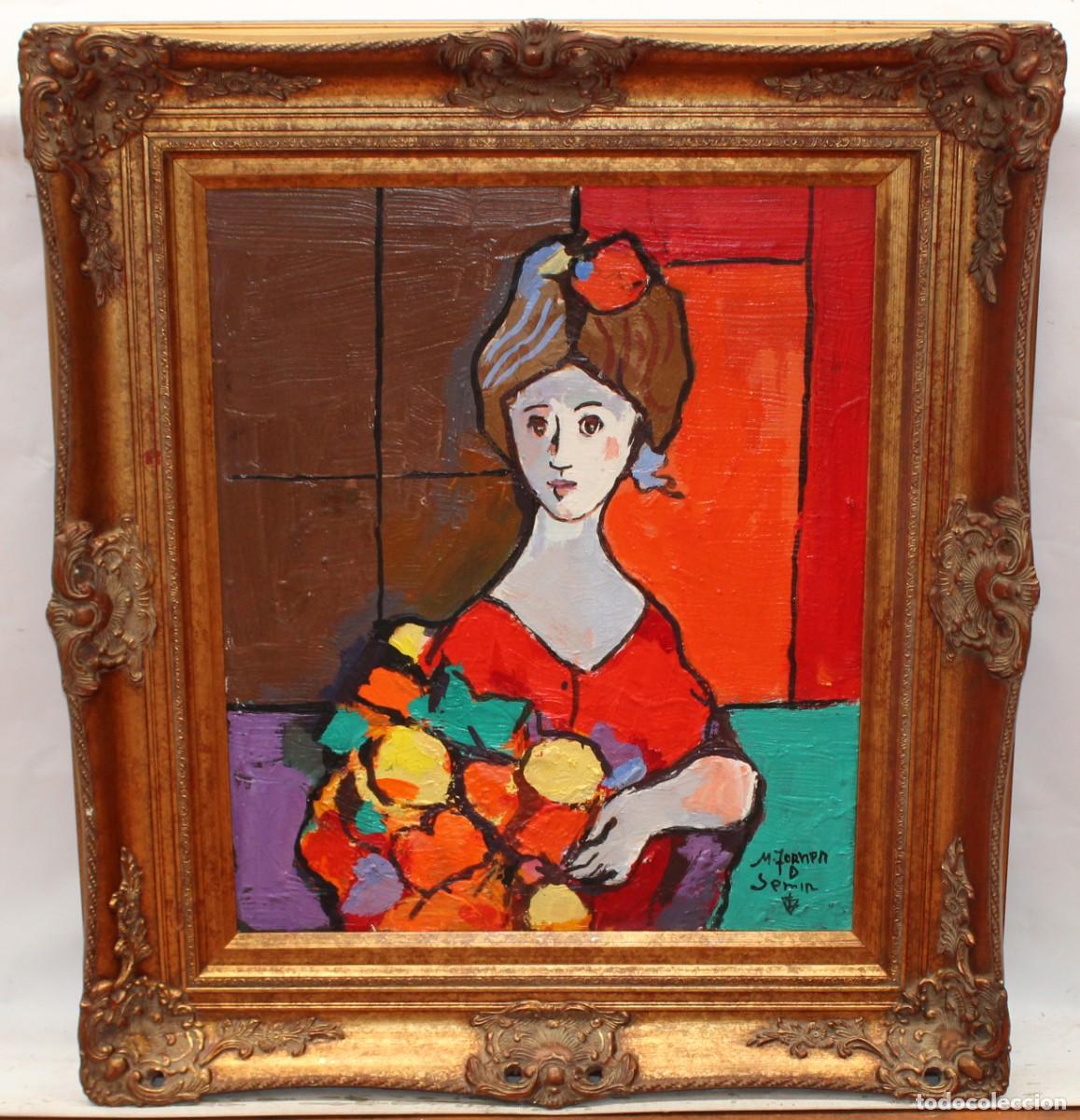 Arte: MIQUEL TORNER DE SEMIR (SANTA PAU, GERONA, 1938) ACRILICO SOBRE TELA. RETRATO FEMENINO