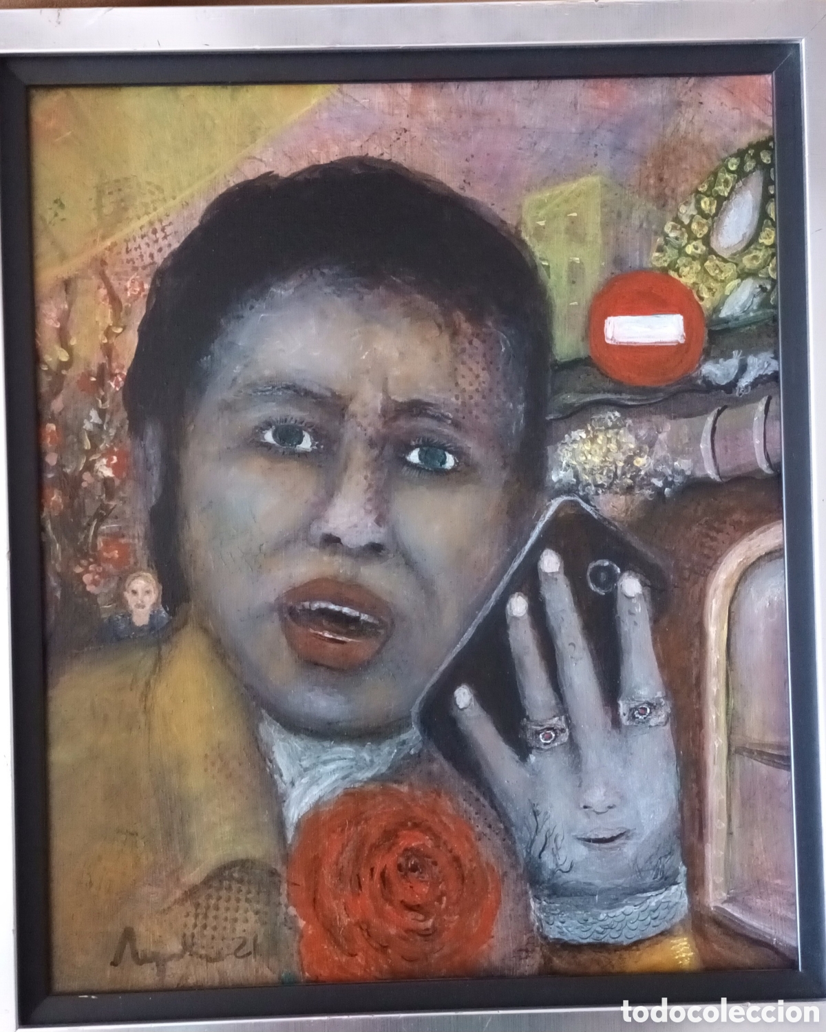 Arte: Tecnica mixta firmada y fechada