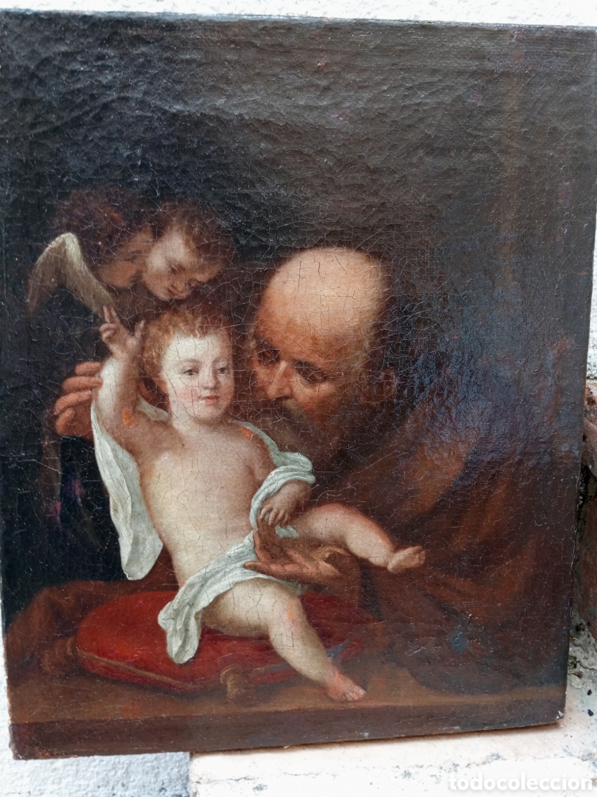 Arte: Pintura sobre tela del XVII escuela espa&ntilde;ola o Italiana