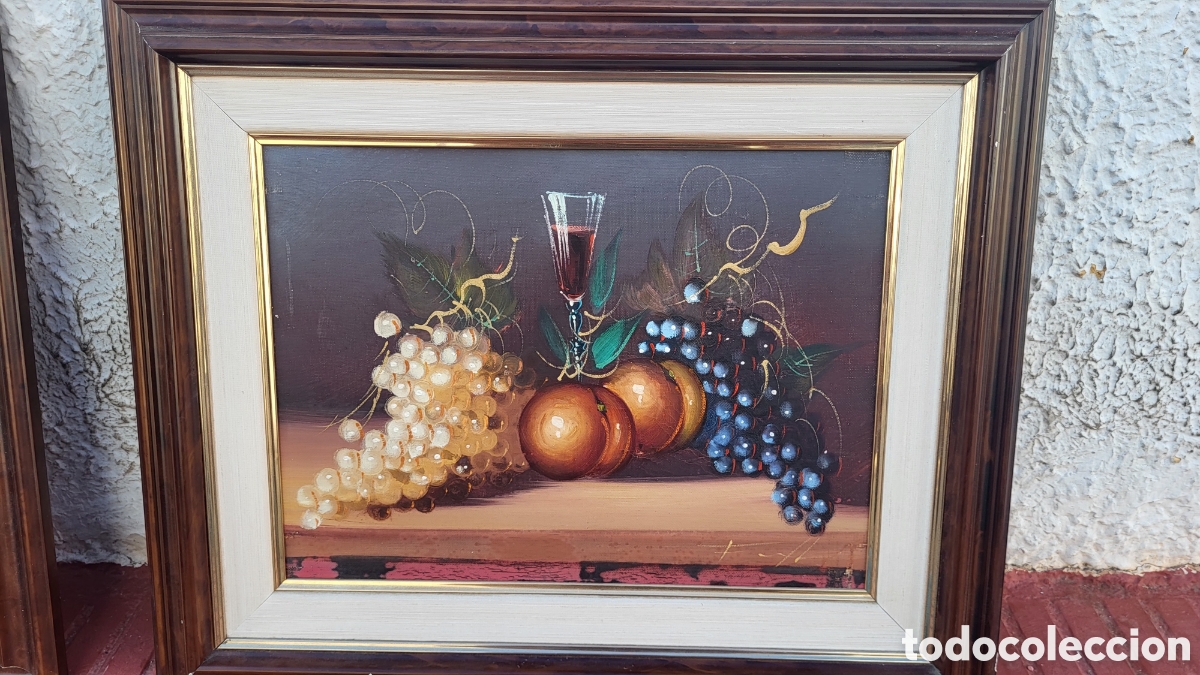 Arte: Cuadro pintura &oacute;leo sobre lienzo Bodegon