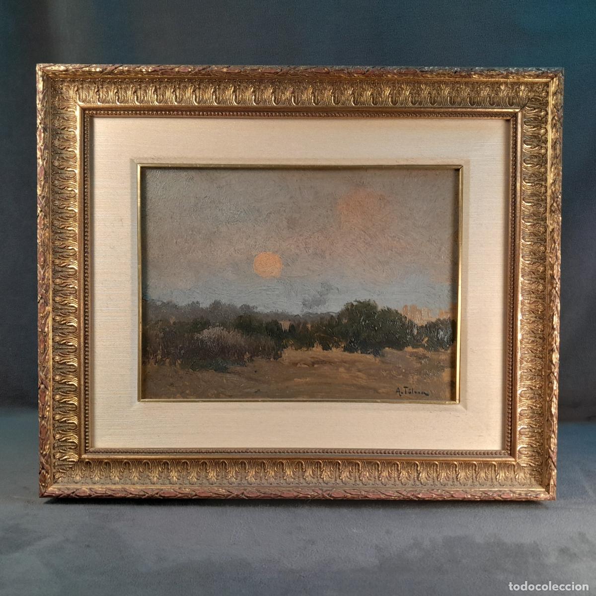 Arte: B-1935. OBRA: PUEBLO ANTIGUO. &Oacute;LEO SOBRE TABLA. AURELI TOLOSA I ALSINA. SIGLO XX