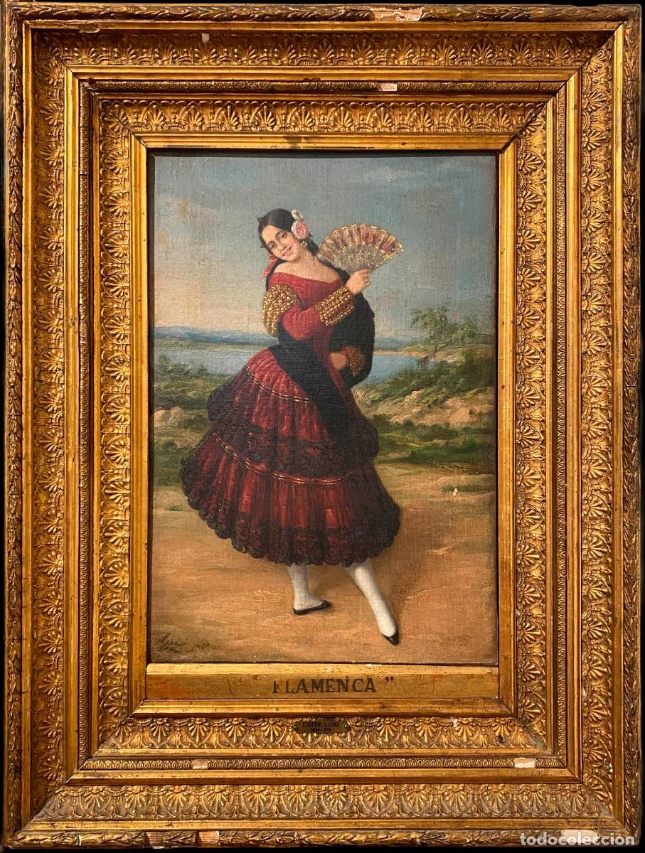 Art: La Flamenca &oacute;leo sobre lienzo firmado Eugenio Lucas Velazquez siglo XIX