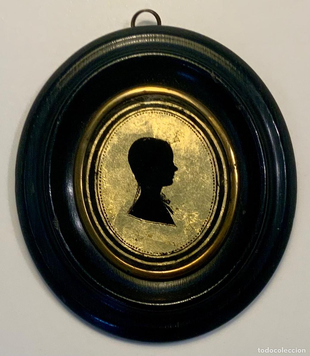 Arte: MINIATURA &ldquo;VERRE &Eacute;GLOMIS&Eacute;&rdquo; - RETRATO MARGUERITE DE MONT&Eacute;PIN (s.XIX)