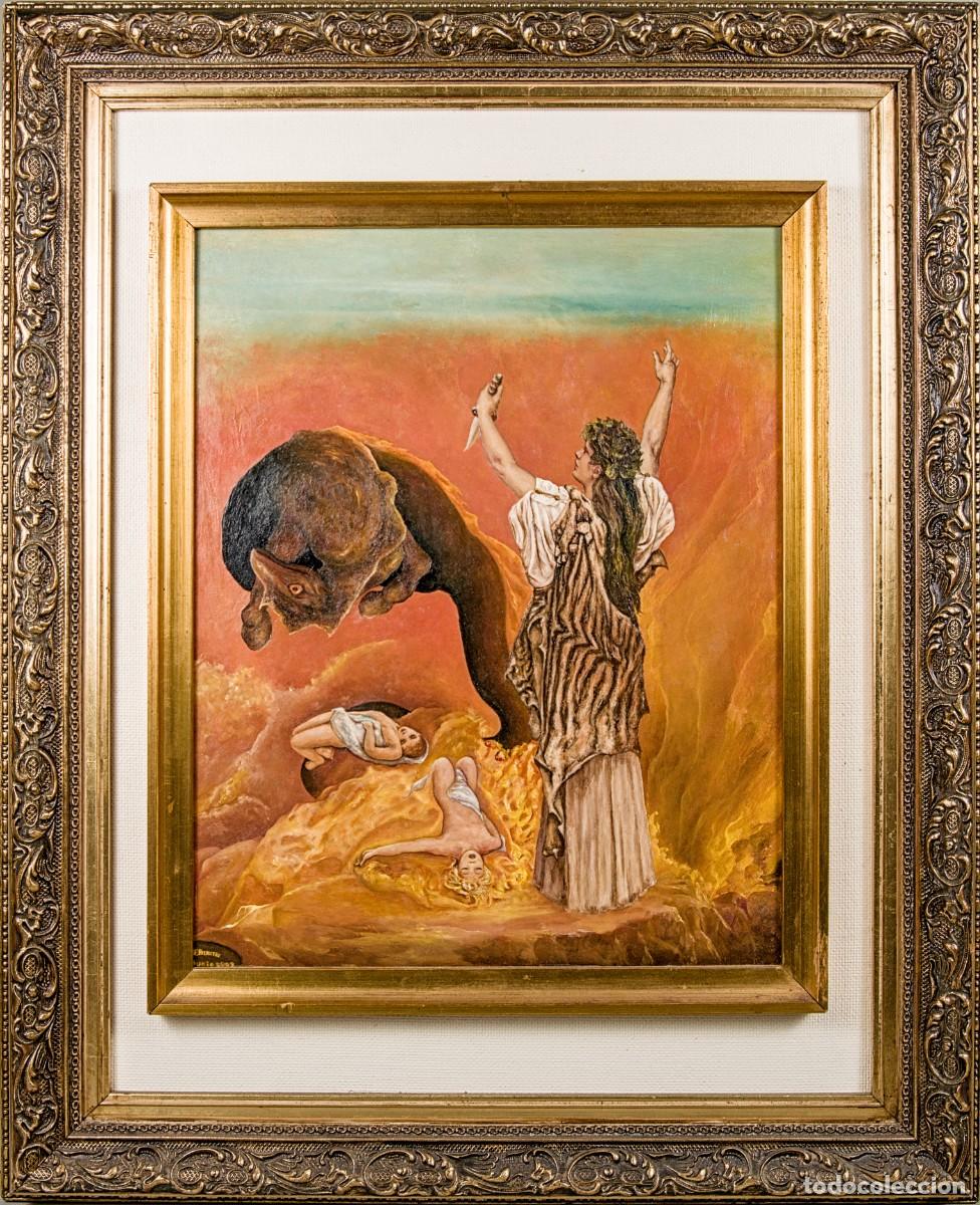 Arte: E. BENITEZ - OBRA ORIGINAL SURREALISTA (2009) - ESCENA MITOL&Oacute;GICA CON MARCO
