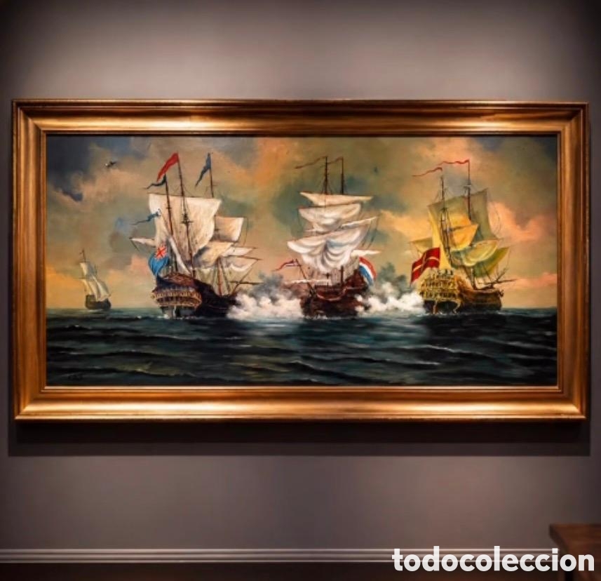 Arte: Combate en Alta Mar &ndash; &Oacute;leo Monumental de la Escuela Marinista Cl&aacute;sica&nbsp;