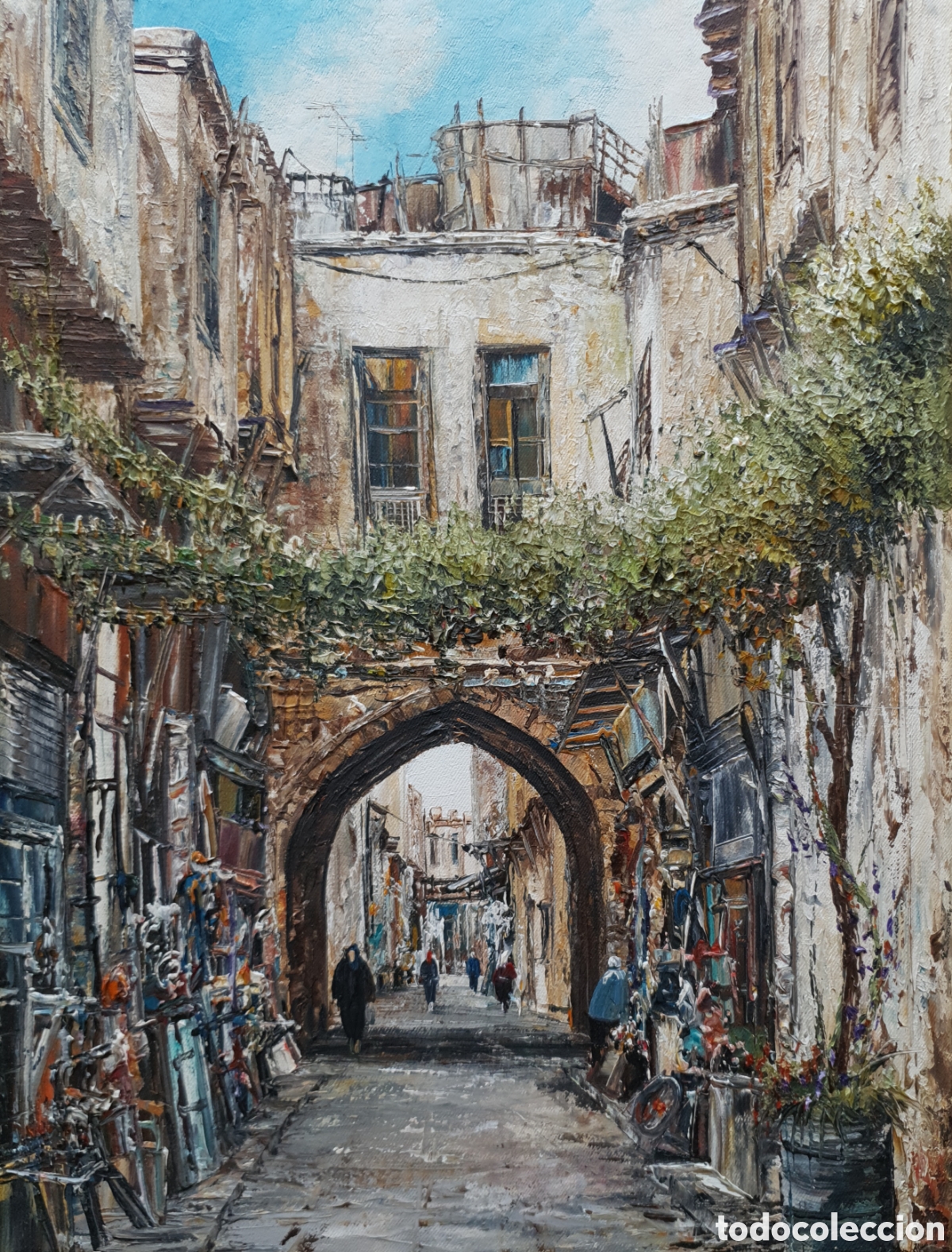 Arte: Escuela B&aacute;ltica - Damasco, Siria.Oleo/Tela.Firmado.Titulado.