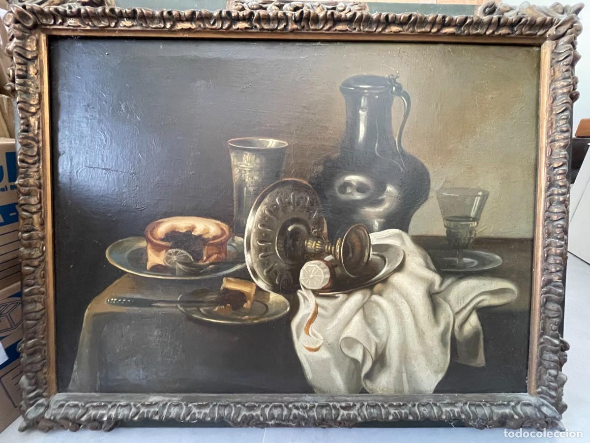 Kunst: Bodeg&oacute;n con copas y jarra - &Oacute;leo sobre lienzo - Escuela Espa&ntilde;ola