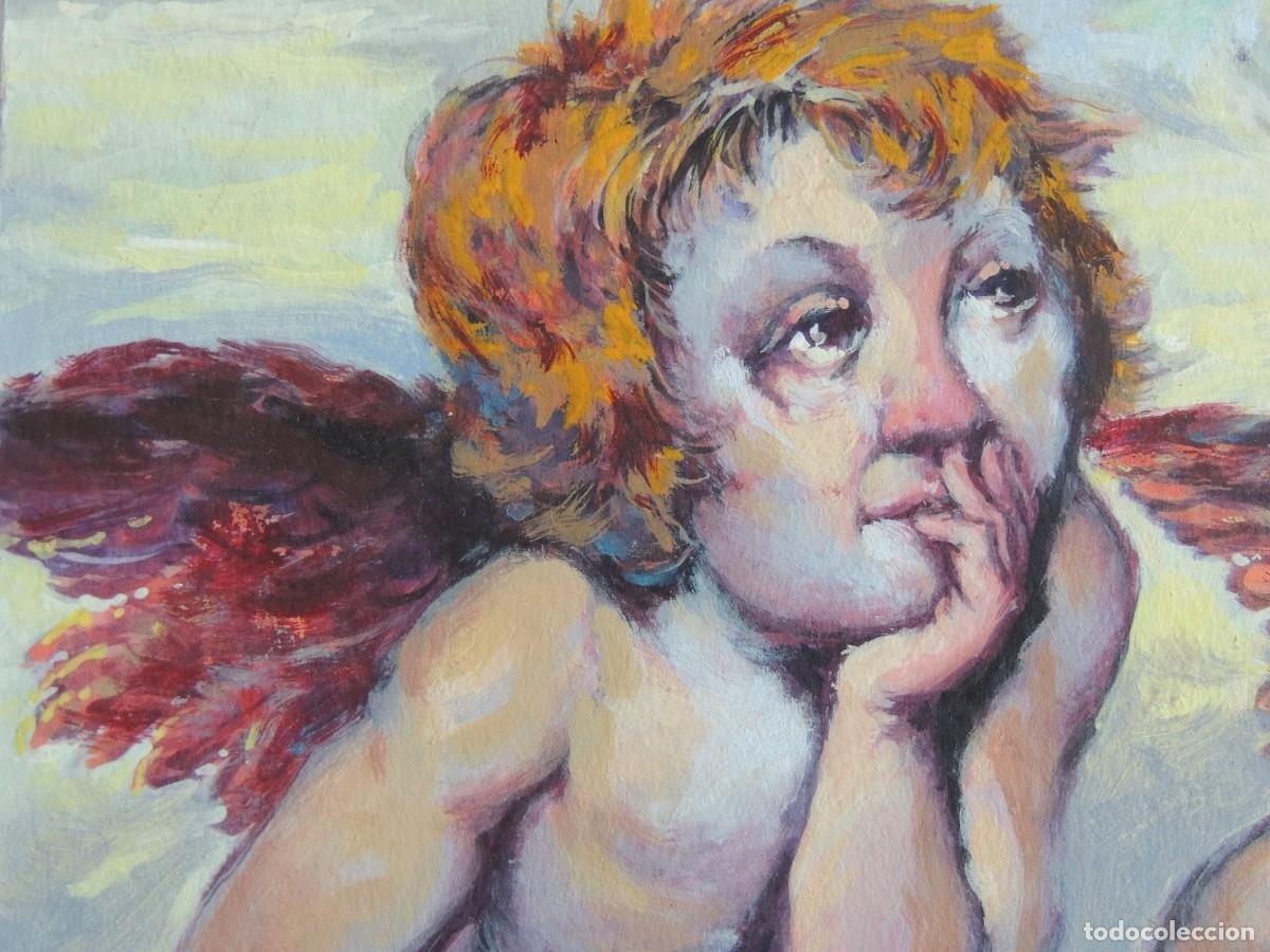 Arte: &Oacute;leo Original sobre Lienzo - Los Querubines - Maestro Vicente Fito Grau