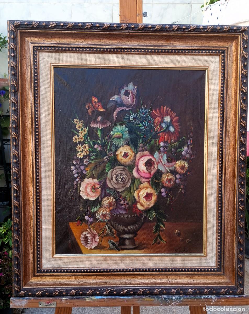 Arte: bodegon de flores a&ntilde;os 70
