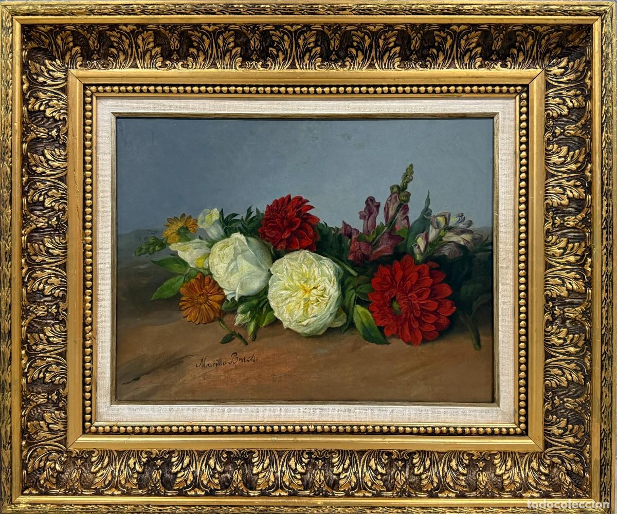 Arte: Jos&eacute; Mar&iacute;a Murillo Bracho &ndash; Bodeg&oacute;n floral al &oacute;leo del siglo XIX