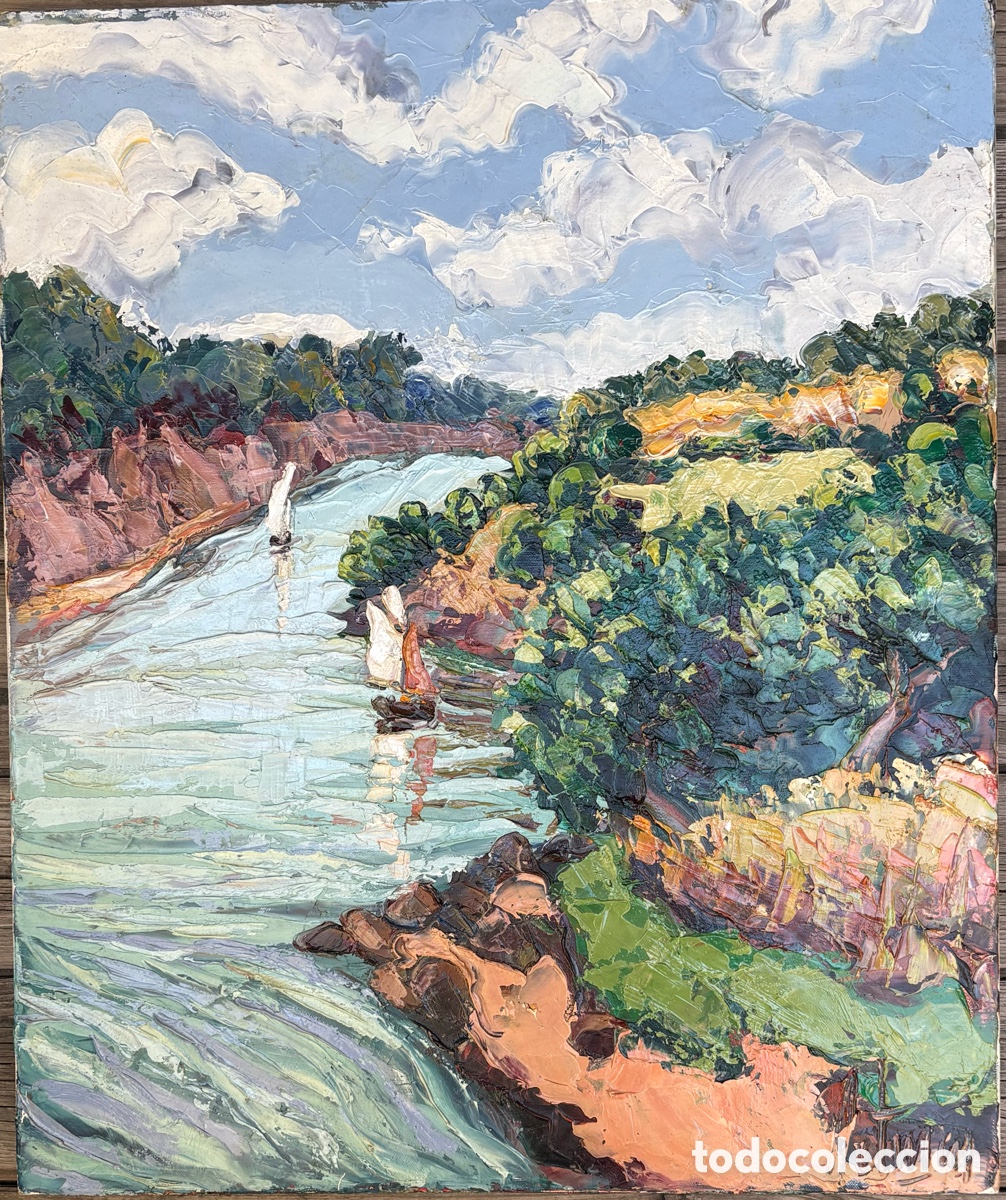 Arte: Armand Leturcq &Oacute;leo Paisaje Fluvial