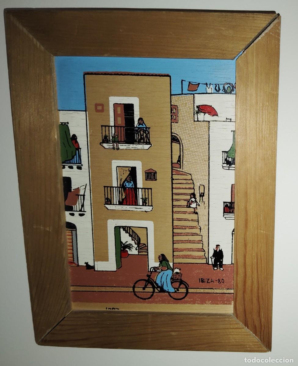 Arte: OLEO SOBRE TABLA. NAIF-IBIZA-1980..ENVIO CERTIFICADO INCLUIDO..