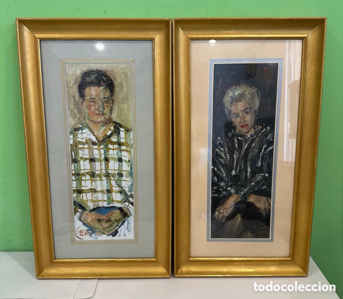 Arte: Carles Prun&eacute;s (Barcelona, 1937-2017) Pareja de retratos originales firmados