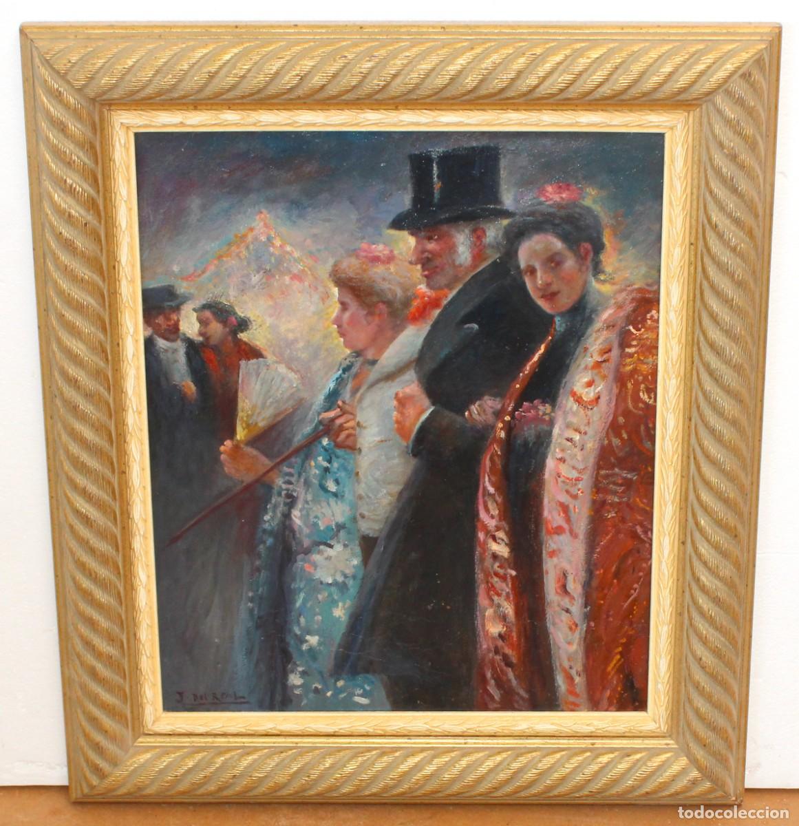 Arte: JUAN DEL REAL (XX) TECNICA MIXTA (MEDIADOS DEL SIGLO XX) LA VERBENA DE LA PALOMA (TRAS CECILIO PLA)