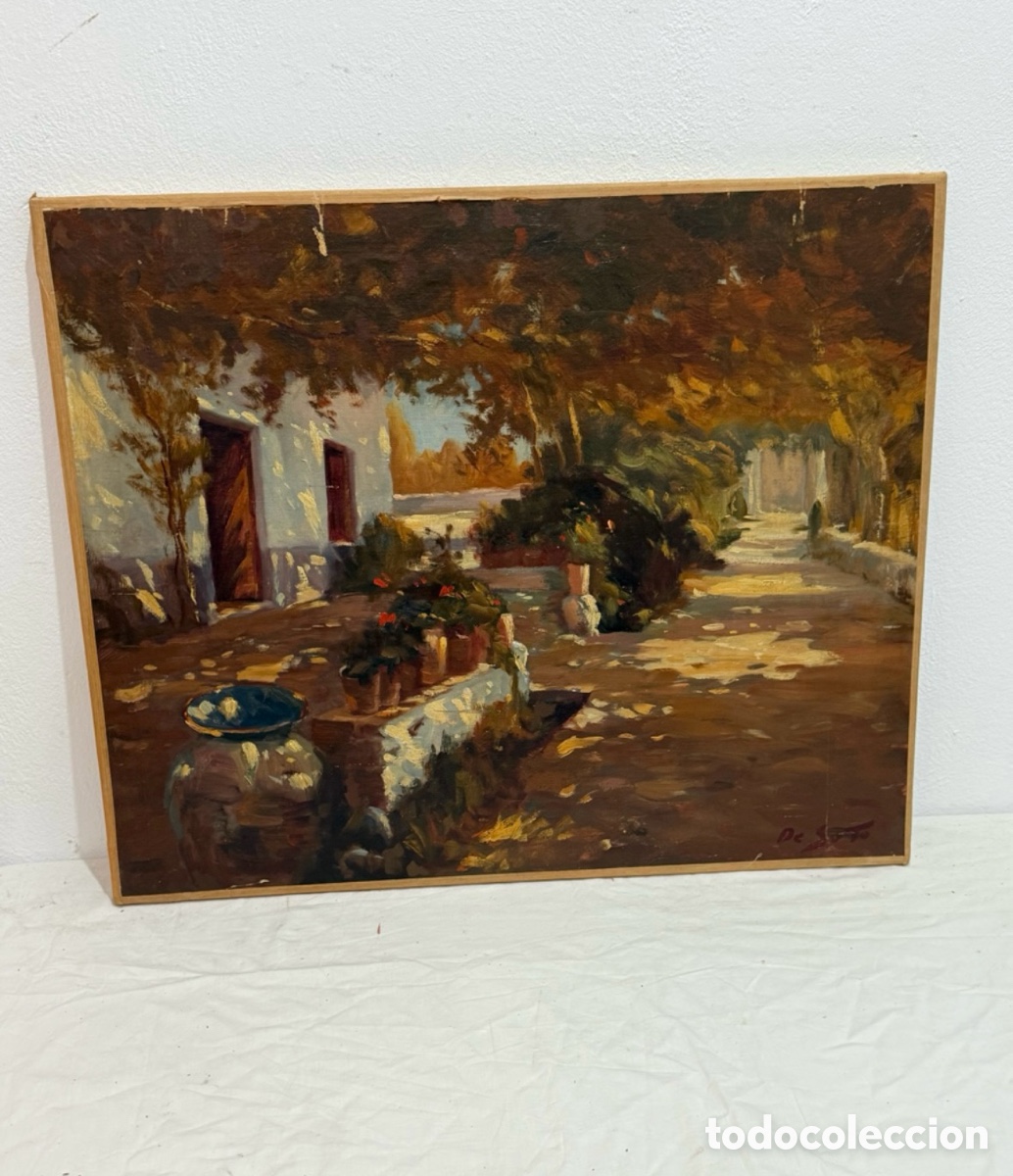 Kunst: Rafael Fern&aacute;ndez de Soto (1915-1984) &rdquo;De Soto&rdquo; &Oacute;leo sobre lienzo Paisaje mediterr&aacute;neo