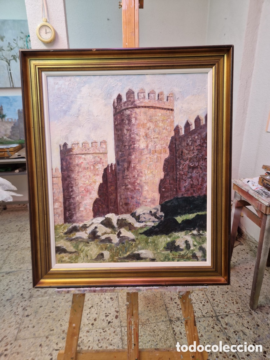 Arte: Muralla de &Aacute;vila - &Oacute;leo sobre lienzo - Foto 2