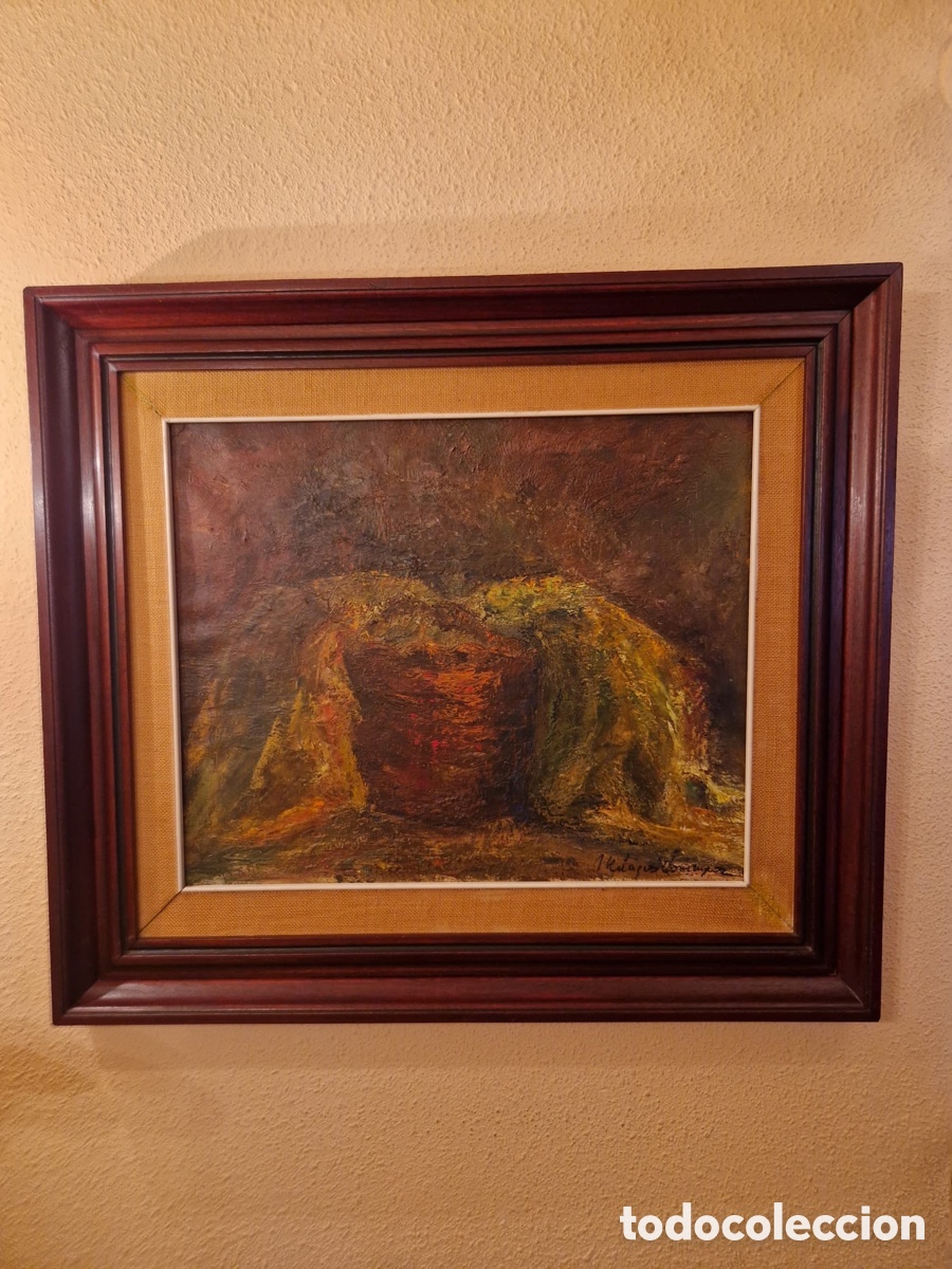 Arte: Cesto - &Oacute;leo sobre lienzo - Foto 2
