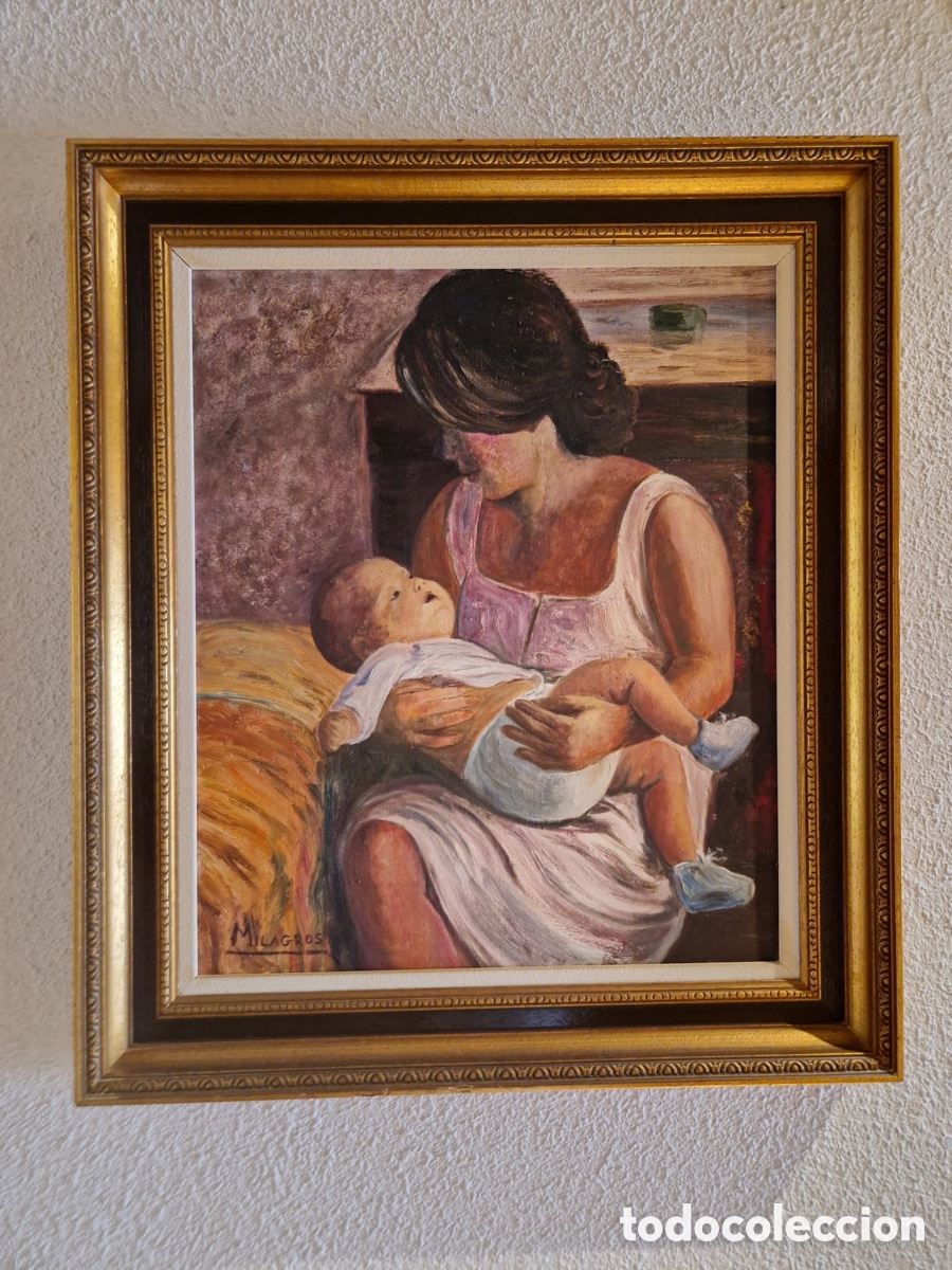 Arte: Maternidad - &Oacute;leo sobre lienzo - Foto 2