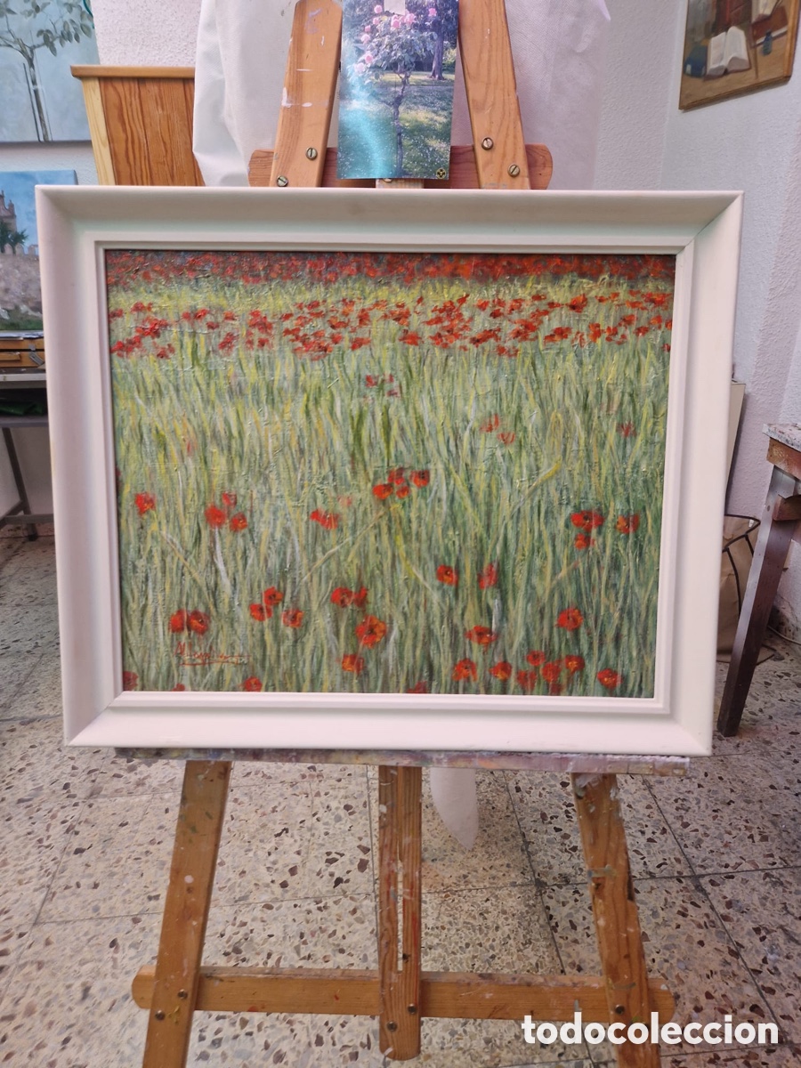 Arte: Amapolas - &Oacute;leo sobre lienzo - Foto 2