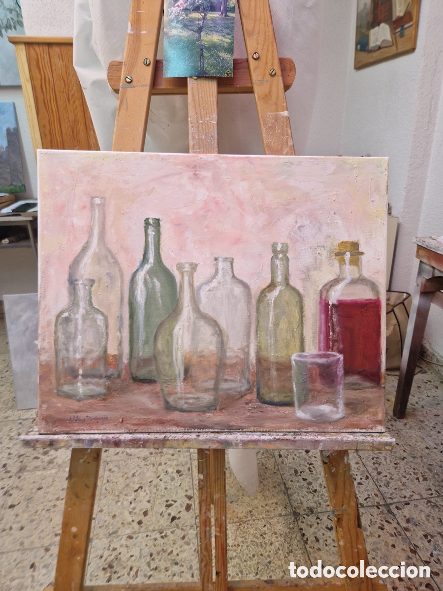 Arte: Botellas - &Oacute;leo sobre lienzo - Foto 2