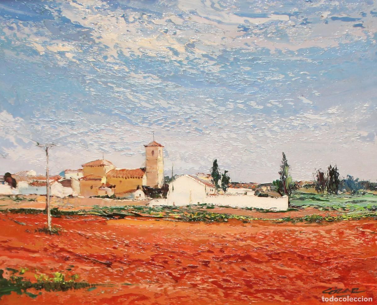 Arte: JOSE COZAR VIEDMA (Baeza, 1944) OLEO SOBRE TELA DEL A&Ntilde;O 1981. VILLARRUBIO (Cuenca)
