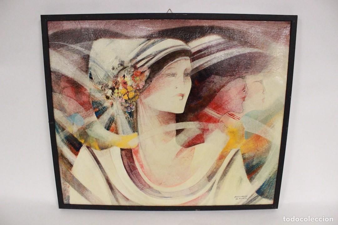 Arte: PINTURA DE MUJERES, &Oacute;LEO SOBRE LIENZO, FIRMADA BRESCIANINI DE ROVATO &ndash; Artista italiano