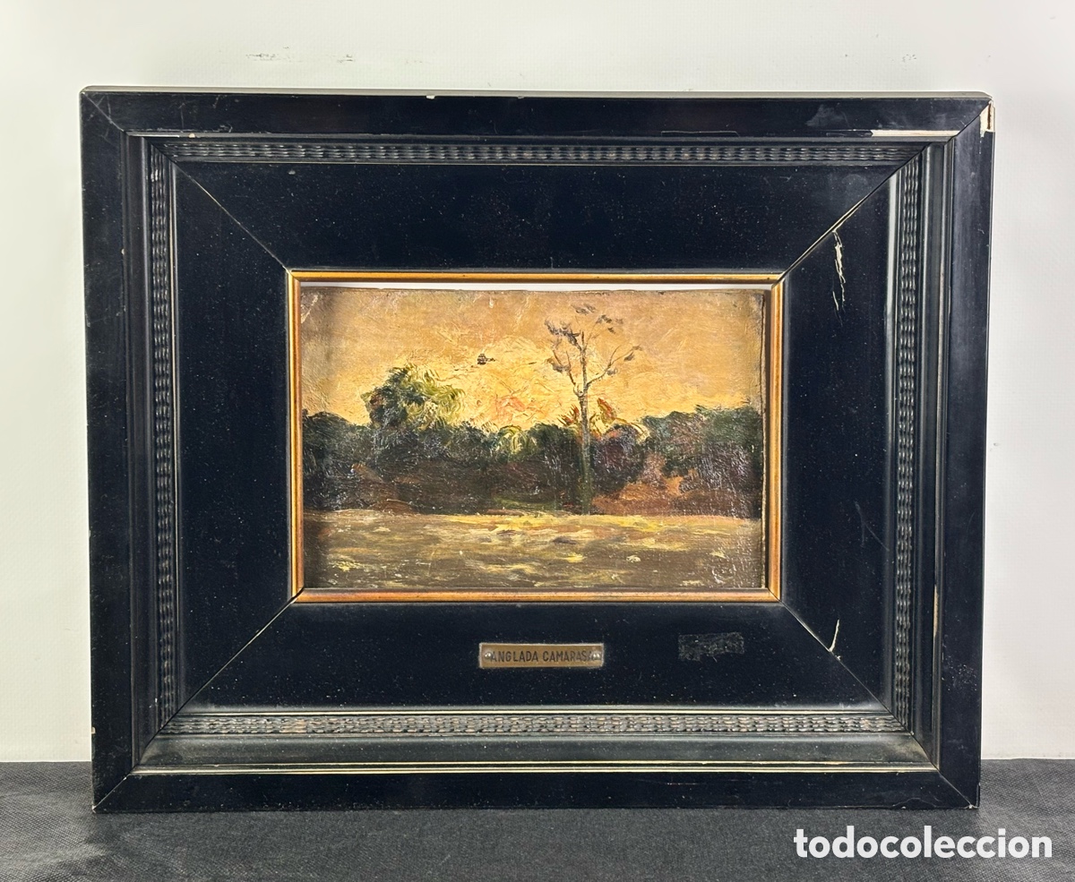 Arte: HERMENEGILDO ANGLADA CAMARASA(1871-1959) - PAISAJE - 15 X 22 CM - CERTIFICADO