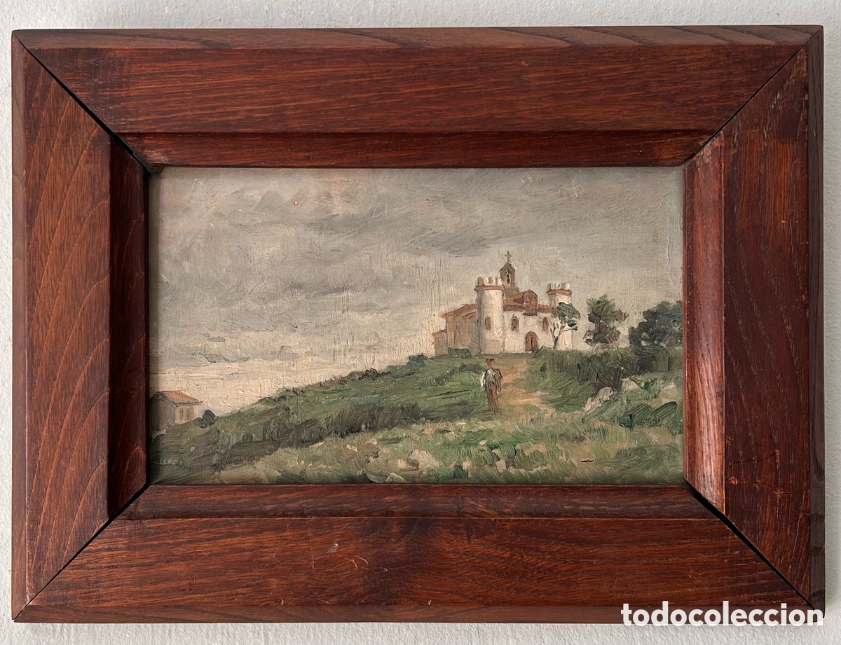 Kunst: &Oacute;leo sobre tabla. Paisaje naturalista espa&ntilde;ol. Finales del siglo XIX &ndash; principios del siglo XX