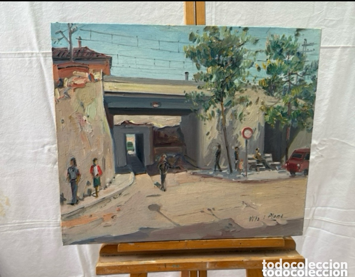 Art: Luis Vila Plana (1921-1992) El pas del carrer Turull Sabadell, &oacute;leo sobre lienzo firmado.