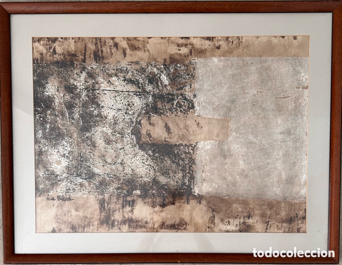 Arte: Composici&oacute;n abstracta mat&eacute;rica. T&eacute;cnica mixta sobre soporte r&iacute;gido. Firmada