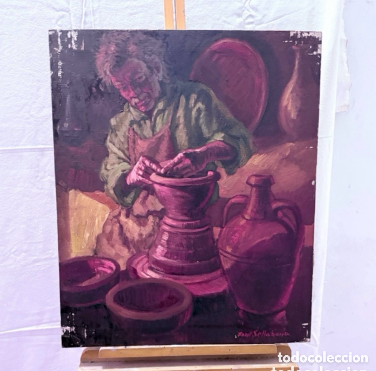 Arte: Josep Font Sellabona. &Oacute;leo sobre lienzo firmado (65X54cm)