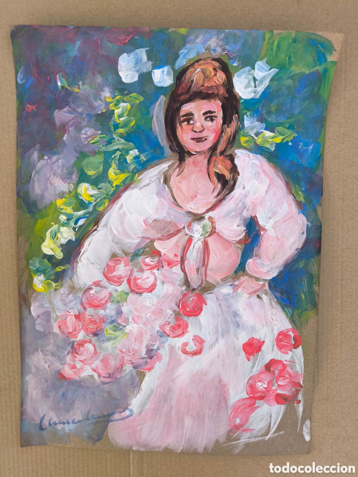 Arte: Chica en flores ( art )
