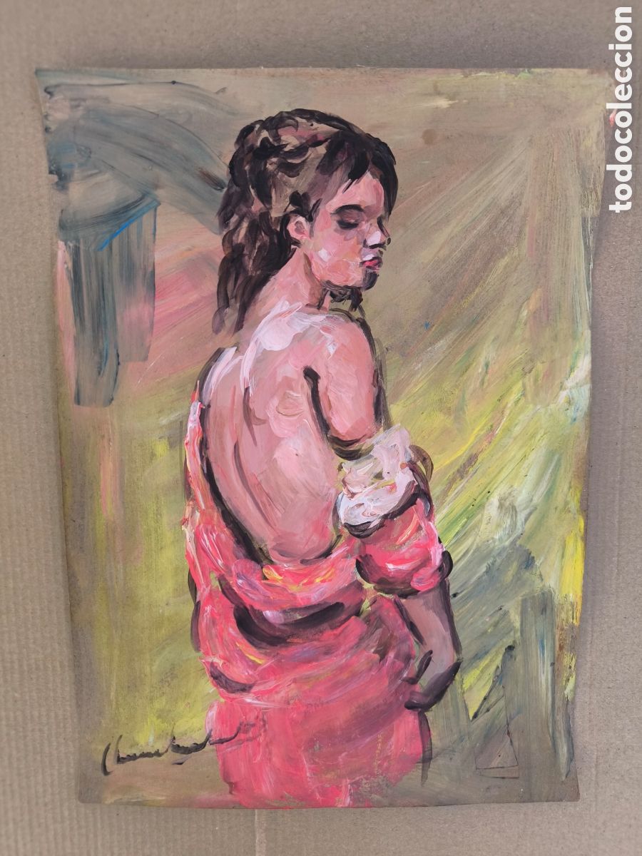 Arte: Chica con manto rojo ( hecho a mano )