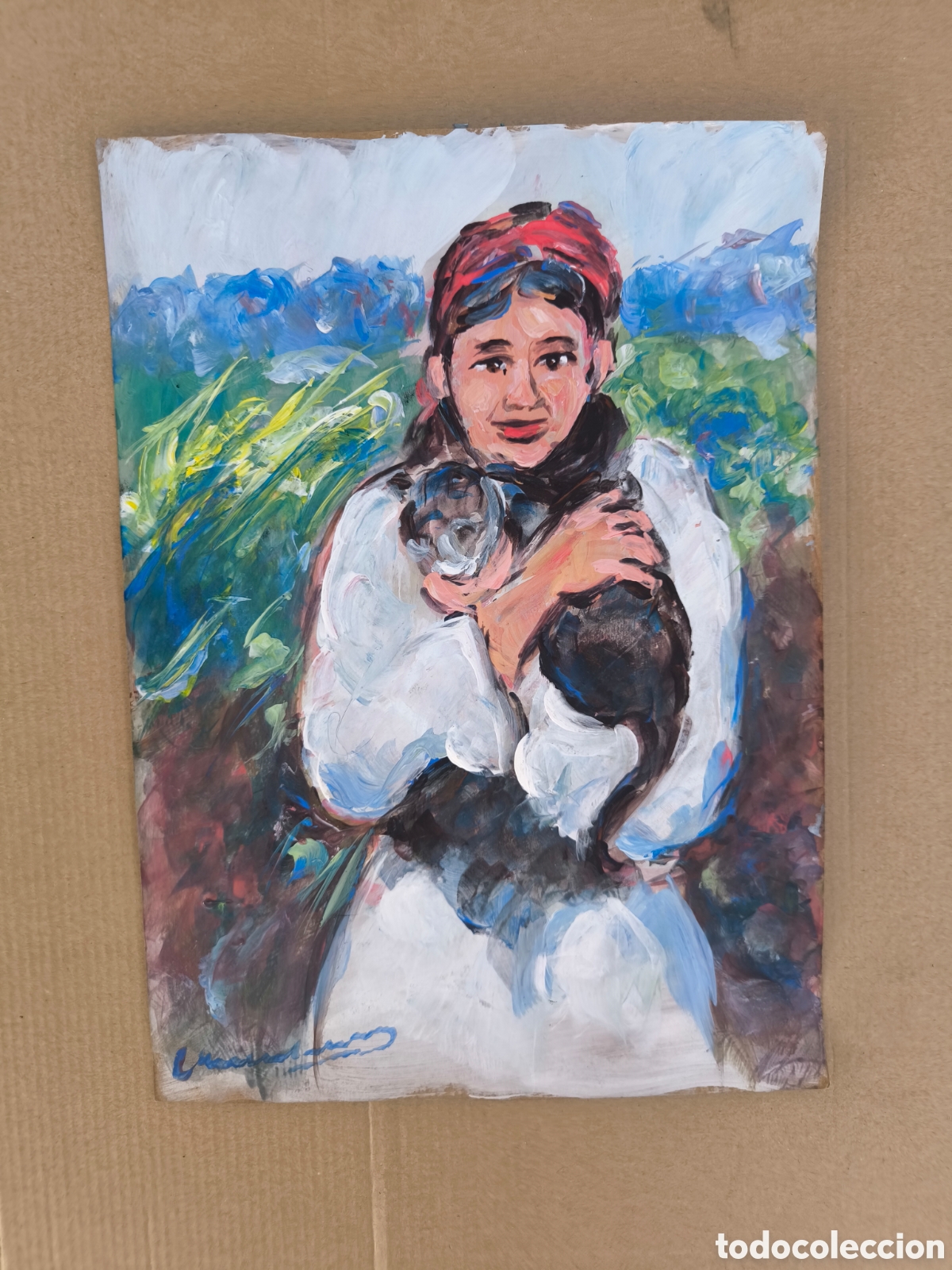 Arte: Ni&ntilde;a con gato ( art ) - Foto 4