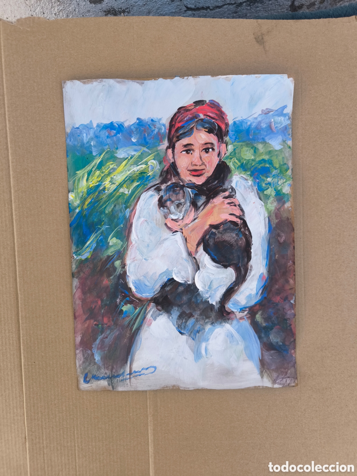 Arte: Ni&ntilde;a con gato ( art ) - Foto 5