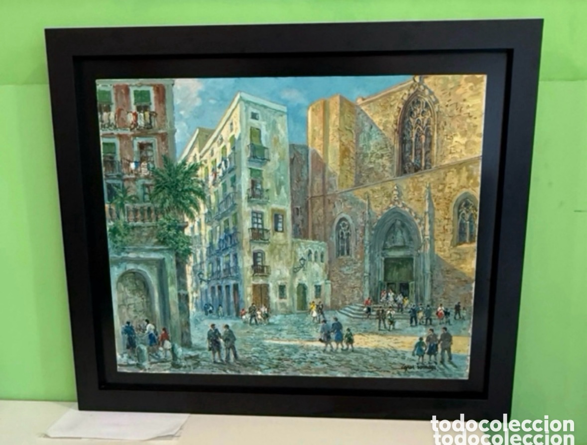 Art: RAM&Oacute;N L&Oacute;PEZ MU&Ntilde;OZ (1905-1985). &rdquo; PLAZA DEL JUSTO Y DEL PASTOR&rdquo; &oacute;leo sobre lienzo