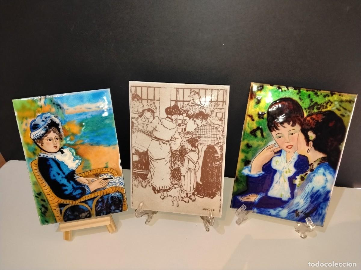 Arte: 3 preciosas Pinturas de SALVADOR BALLESTER realizado en pintura esmalte en lamina de cobre