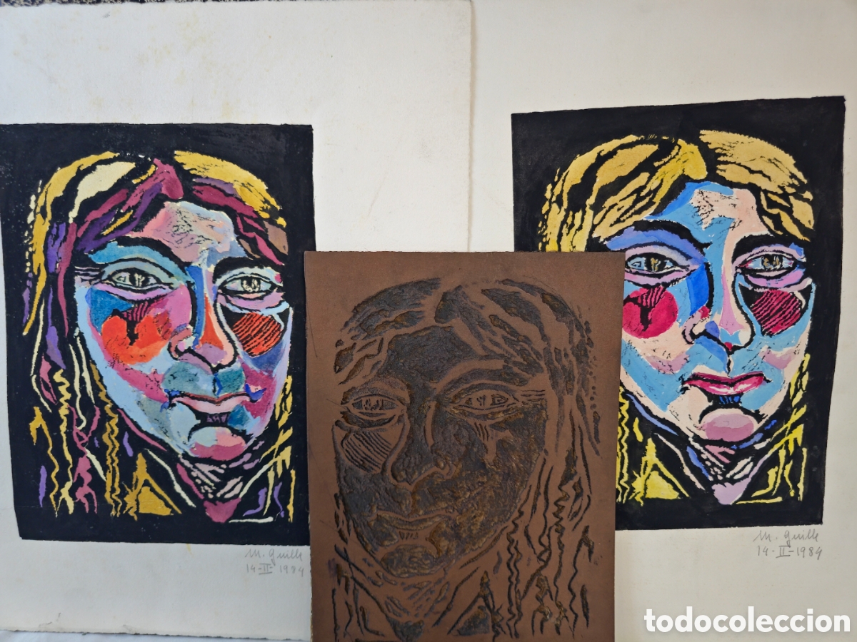Arte: Trio de Piezas firmadas M. Guill&eacute;
