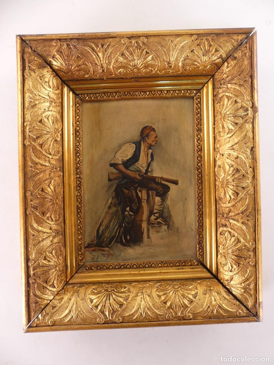 Arte: ANTIGUA PINTURA DE OLEO SOBRE TABLA ENMARCADA CON PRECIOSO MARCO