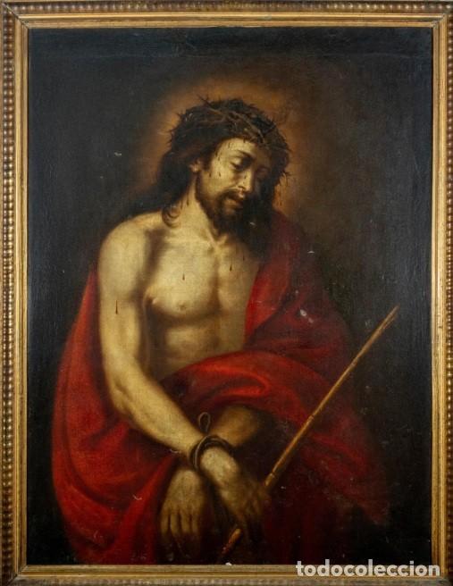 Arte: &Oacute;LEO SOBRE TELA - ECCE HOMO - SIGLO XVI - CIRCULO VICENTE CARDUCHO