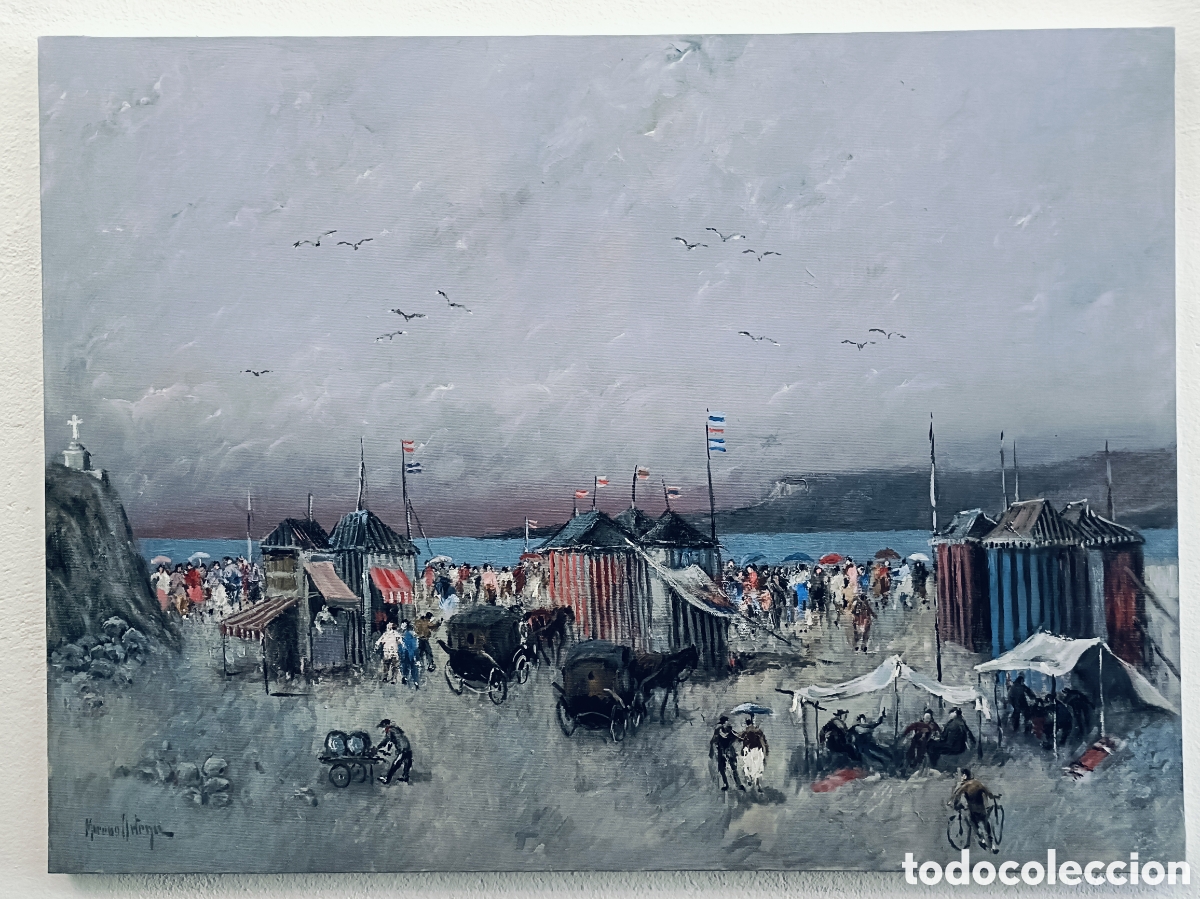 Arte: FRANCISCO MORENO ORTEGA . MALAGA . OLEO SOBRE LIENZO MEDIDAS OBRA 81x60 cm