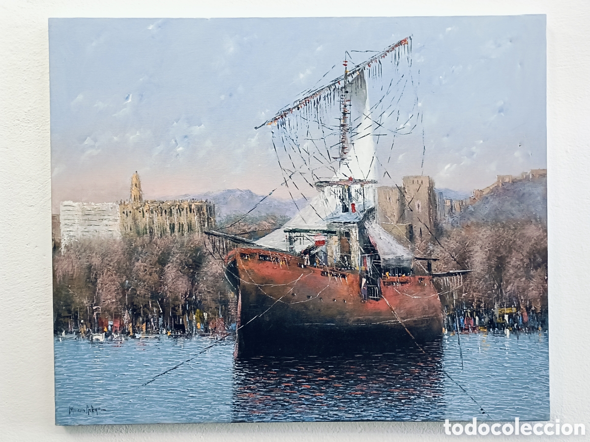 Arte: FRANCISCO MORENO ORTEGA . MALAGA . OLEO SOBRE LIENZO MEDIDAS OBRA 73x60 cm